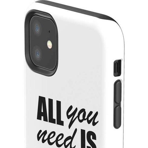 All You Need Is Love BW iPhone 11 Impact Case