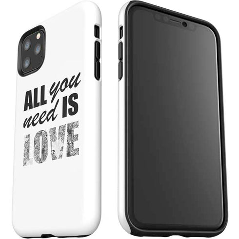 All You Need Is Love BW iPhone 11 Pro Max Impact Case