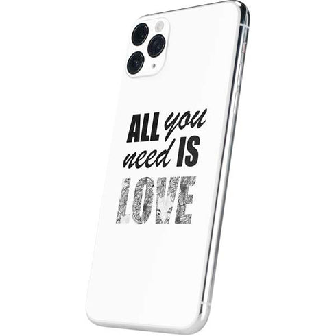 All You Need Is Love BW iPhone 11 Pro Max Skin