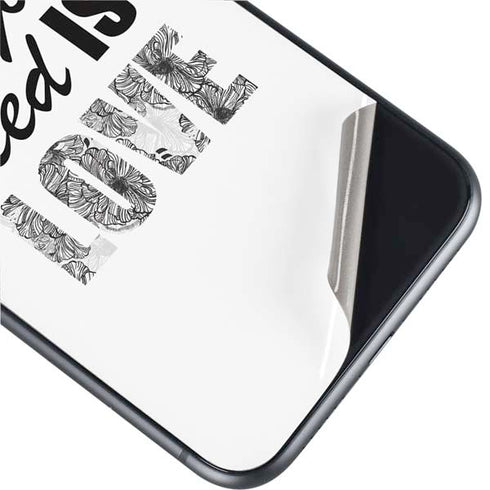 All You Need Is Love BW iPhone 11 Skin