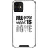 All You Need Is Love BW iPhone 12 Clear Case