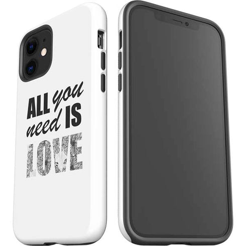 All You Need Is Love BW iPhone 12 Impact Case
