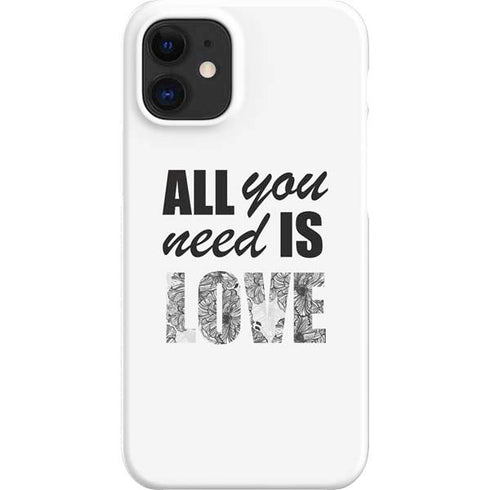 All You Need Is Love BW iPhone 12 Mini Lite Case