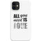 All You Need Is Love BW iPhone 12 Mini Lite Case
