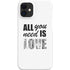 All You Need Is Love BW iPhone 12 Mini Lite Case