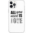 All You Need Is Love BW iPhone 12 Pro Max Skin