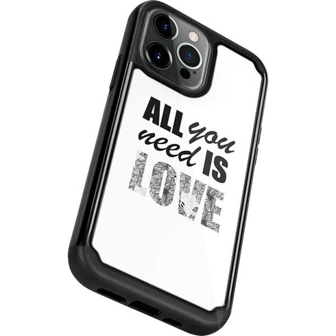 All You Need Is Love BW iPhone 13 Pro Cargo Case