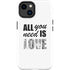 All You Need Is Love BW iPhone 15 Plus Impact Case