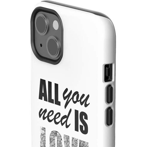 All You Need Is Love BW iPhone 14 Plus Impact Case