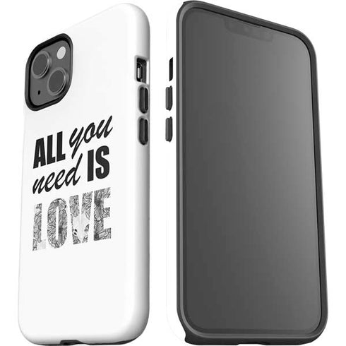 All You Need Is Love BW iPhone 15 Impact Case