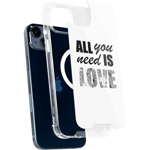 All You Need Is Love BW iPhone 15 Plus MagSafe Case