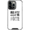 All You Need Is Love BW iPhone 15 Pro Clear Case