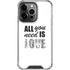 All You Need Is Love BW iPhone 15 Pro Clear Case