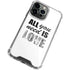 All You Need Is Love BW iPhone 15 Pro Clear Case