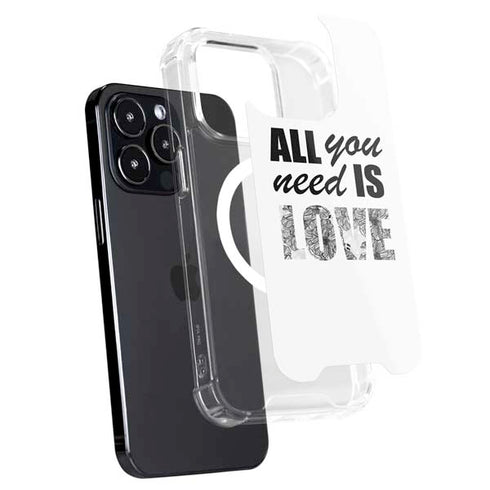 All You Need Is Love BW iPhone 15 Pro MagSafe Case