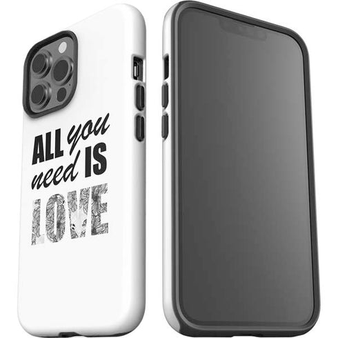 All You Need Is Love BW iPhone 15 Pro Max Impact Case