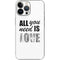 All You Need Is Love BW iPhone 14 Pro Max Skin