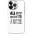 All You Need Is Love BW iPhone 15 Pro Skin