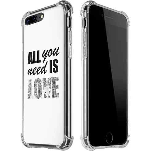 All You Need Is Love BW iPhone 7/8 Plus Clear Case