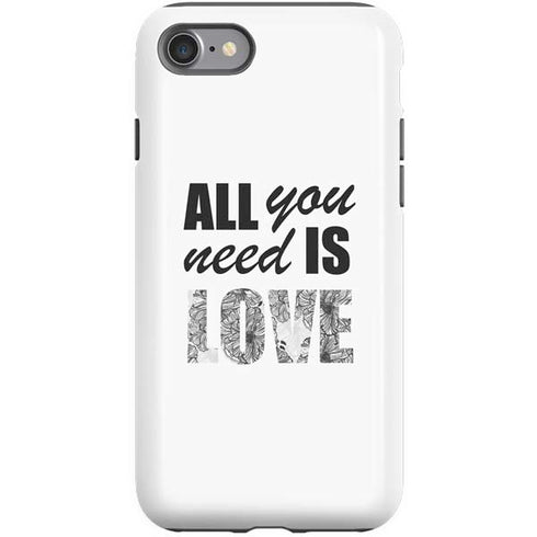 All You Need Is Love BW iPhone SE (2nd & 3rd Gen) Pro Case