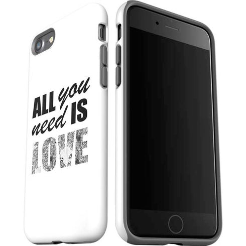 All You Need Is Love BW iPhone SE (2nd & 3rd Gen) Pro Case