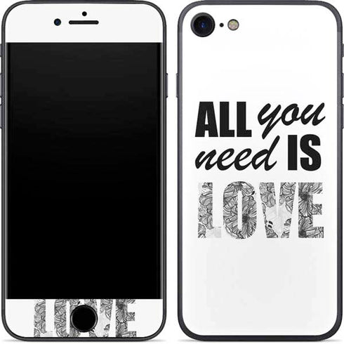 All You Need Is Love BW iPhone SE (2nd & 3rd Gen) Skin
