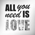 All You Need Is Love BW iPhone X Pro Case