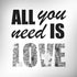 All You Need Is Love BW iPhone X Skin