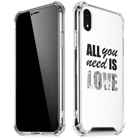 All You Need Is Love BW iPhone XR Clear Case