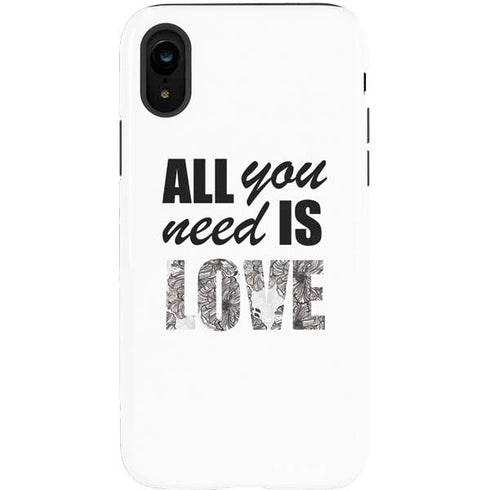 All You Need Is Love BW iPhone XR Pro Case