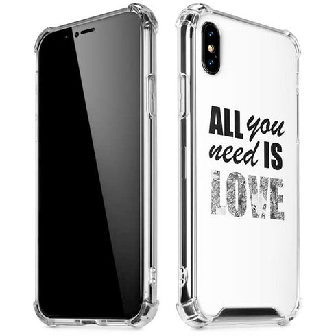 All You Need Is Love BW iPhone XS Max Clear Case