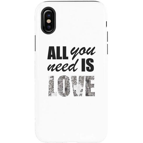All You Need Is Love BW iPhone XS Pro Case
