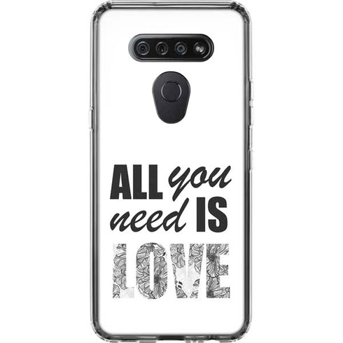 All You Need Is Love BW LG K51/Q51 Clear Case
