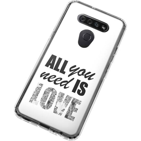 All You Need Is Love BW LG K51/Q51 Clear Case