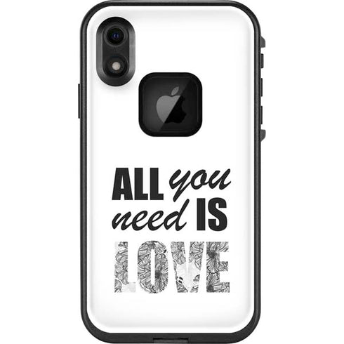 All You Need Is Love BW LifeProof Fre iPhone Skin