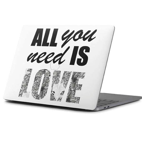 All You Need Is Love BW Apple MacBook Pro 13-inch Skin