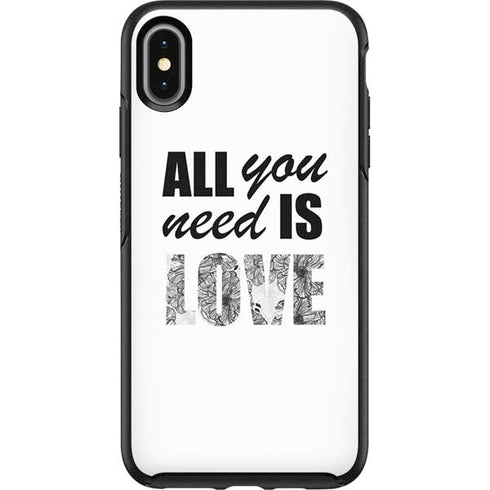 All You Need Is Love BW Otterbox Symmetry iPhone Skin