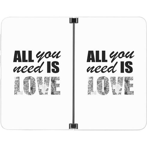 All You Need Is Love BW Surface Duo Skin