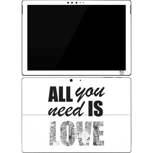 All You Need Is Love BW Surface Pro 7 Skin