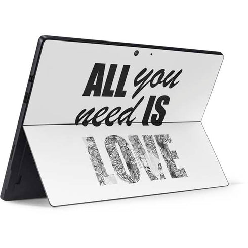 All You Need Is Love BW Surface Pro 7 Skin