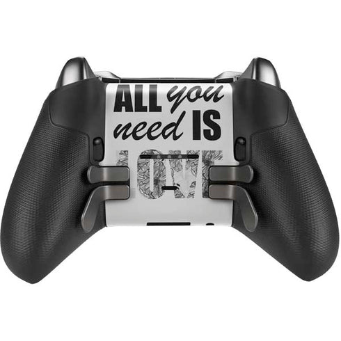 All You Need Is Love BW Xbox Elite Wireless Controller Series 2 Skin
