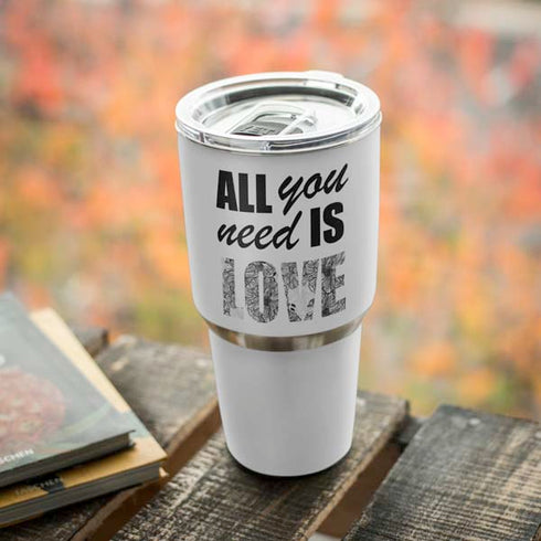 All You Need Is Love BW Yeti 30oz Rambler Tumbler Skin