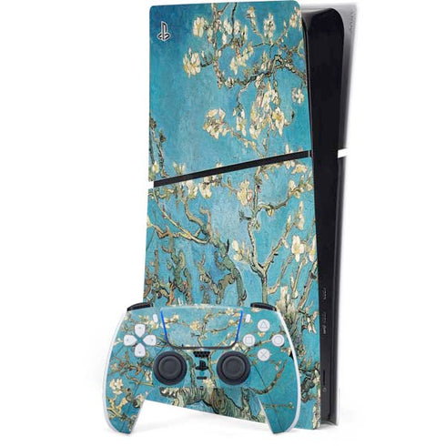 Almond Branches in Bloom by Van Gogh PS5 Slim Digital Edition Console Skin