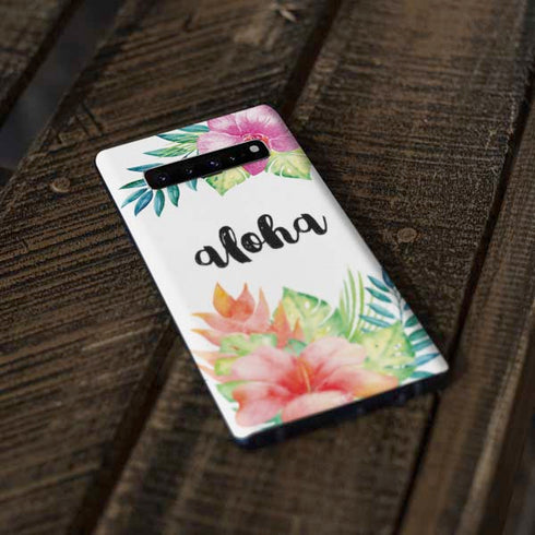 Aloha Tropical Galaxy S10 Plus Skin