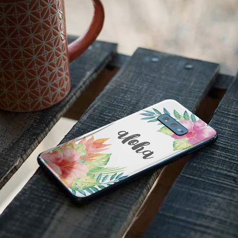 Aloha Tropical Galaxy S10e Skin