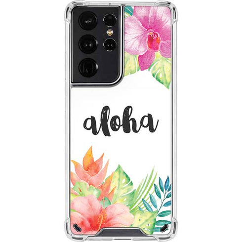 Aloha Tropical Galaxy S21 Ultra 5G Clear Case