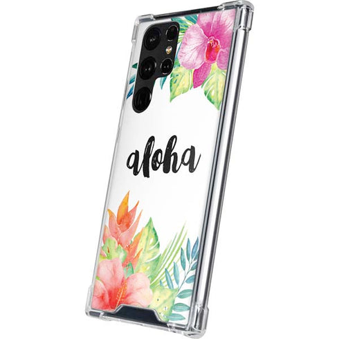 Aloha Tropical Galaxy S22 Ultra Clear Case