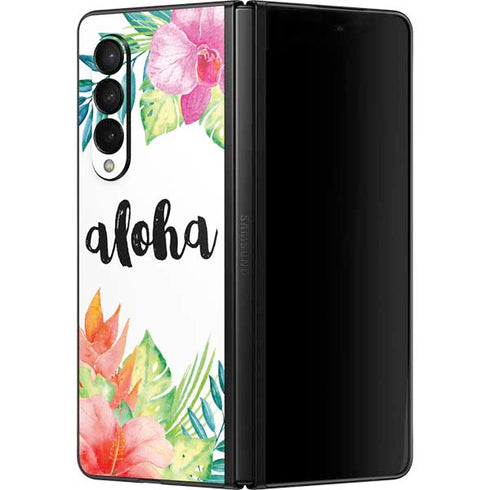 Aloha Tropical Galaxy Z Fold3 5G Skin