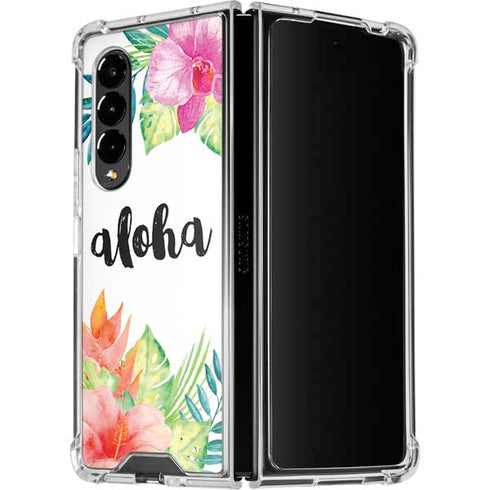 Aloha Tropical Galaxy Z Fold4 5G Clear Case