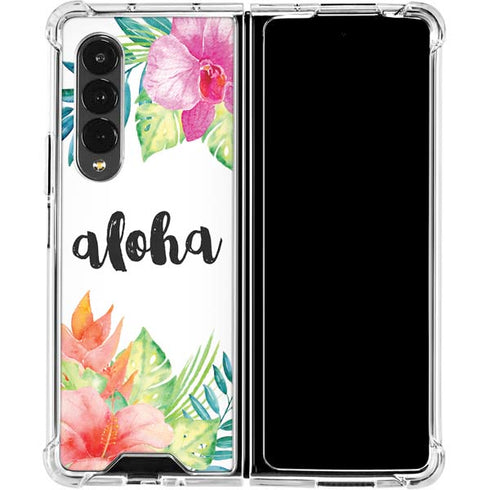 Aloha Tropical Galaxy Z Fold4 5G Clear Case